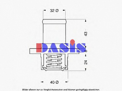 AKS DASIS 751825n -  Термостат, охлаждающая жидкость